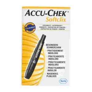 Disparador de lancetas SoftClix con lancetas