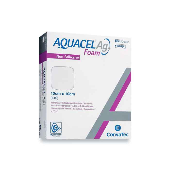 Aquacel Ag Foam Apósito de Espuma con Plata No Adhesivo